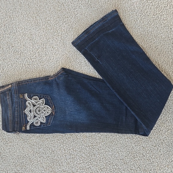 NWT Grace In LA Bootcut Embellished Jeans Size 27 - Picture 1 of 12